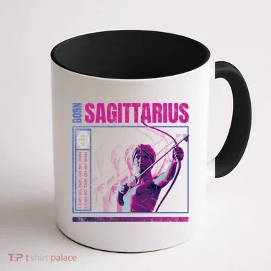 Born Sagittarius Coffee Mug back