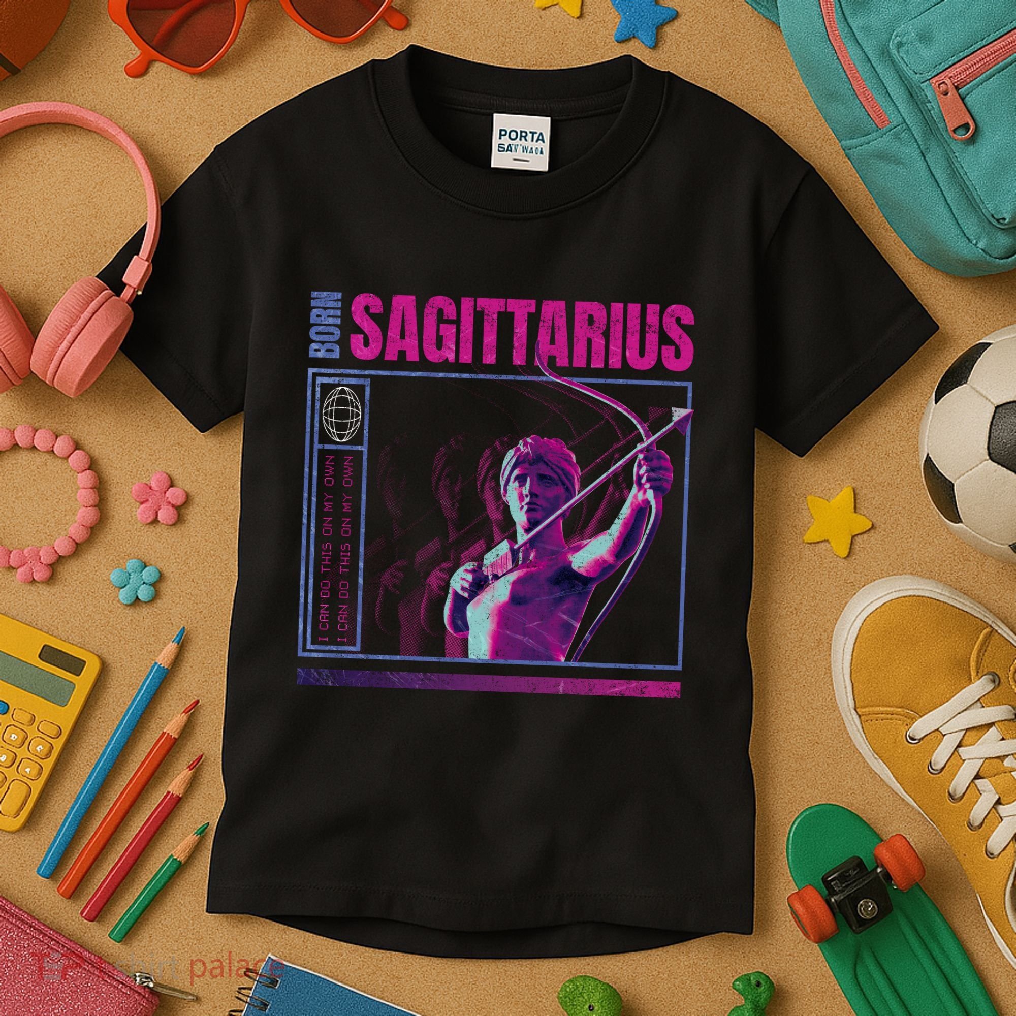 Born Sagittarius Kids T-Shirt