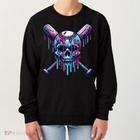 Baseball Skull  Baseball  Baseball Ice Cream  Gift Women's Sweatshirt thumb 0