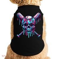Baseball Skull  Baseball  Baseball Ice Cream  Gift Doggie Tank thumb 0