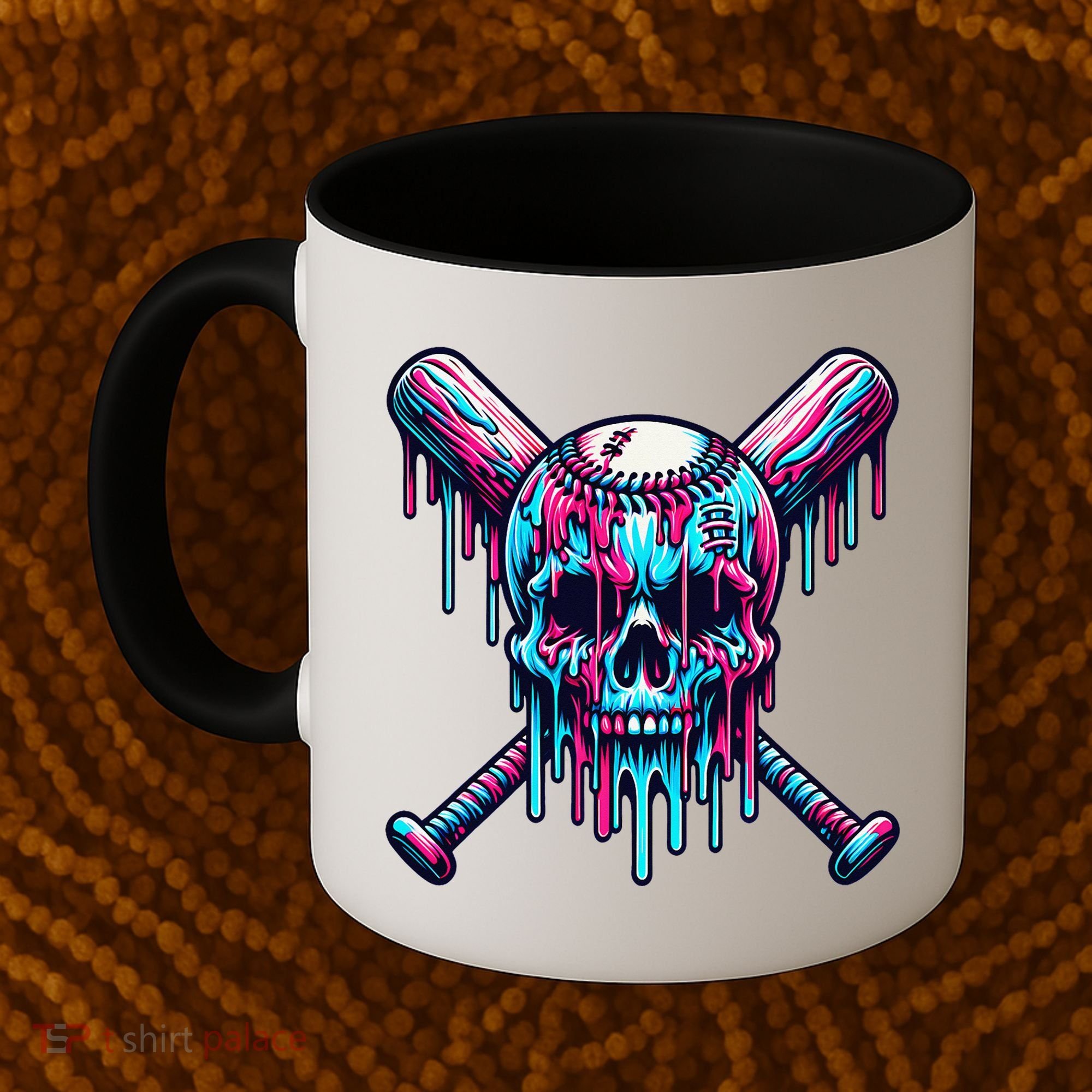 Baseball Skull  Baseball  Baseball Ice Cream  Gift Coffee Mug