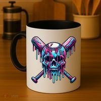 Baseball Skull  Baseball  Baseball Ice Cream  Gift Coffee Mug thumb 4