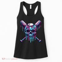 Baseball Skull  Baseball  Baseball Ice Cream  Gift Women's Tank Top thumb 0