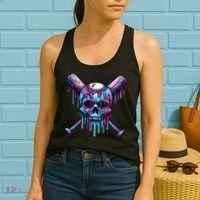Baseball Skull  Baseball  Baseball Ice Cream  Gift Women's Tank Top thumb 2