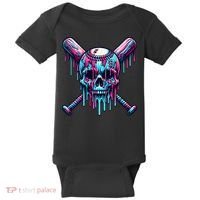 Baseball Skull  Baseball  Baseball Ice Cream  Gift Baby Bodysuit thumb 0