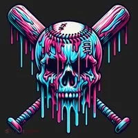 Baseball Skull  Baseball  Baseball Ice Cream  Gift Hat thumb 2