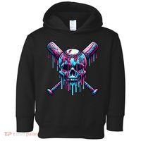 Baseball Skull  Baseball  Baseball Ice Cream  Gift Toddler Hoodie thumb 0