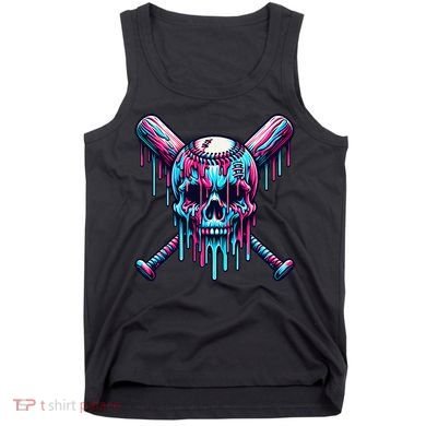Baseball Skull  Baseball  Baseball Ice Cream  Gift Tank Top
