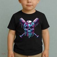 Baseball Skull  Baseball  Baseball Ice Cream  Gift Toddler T-Shirt thumb 2