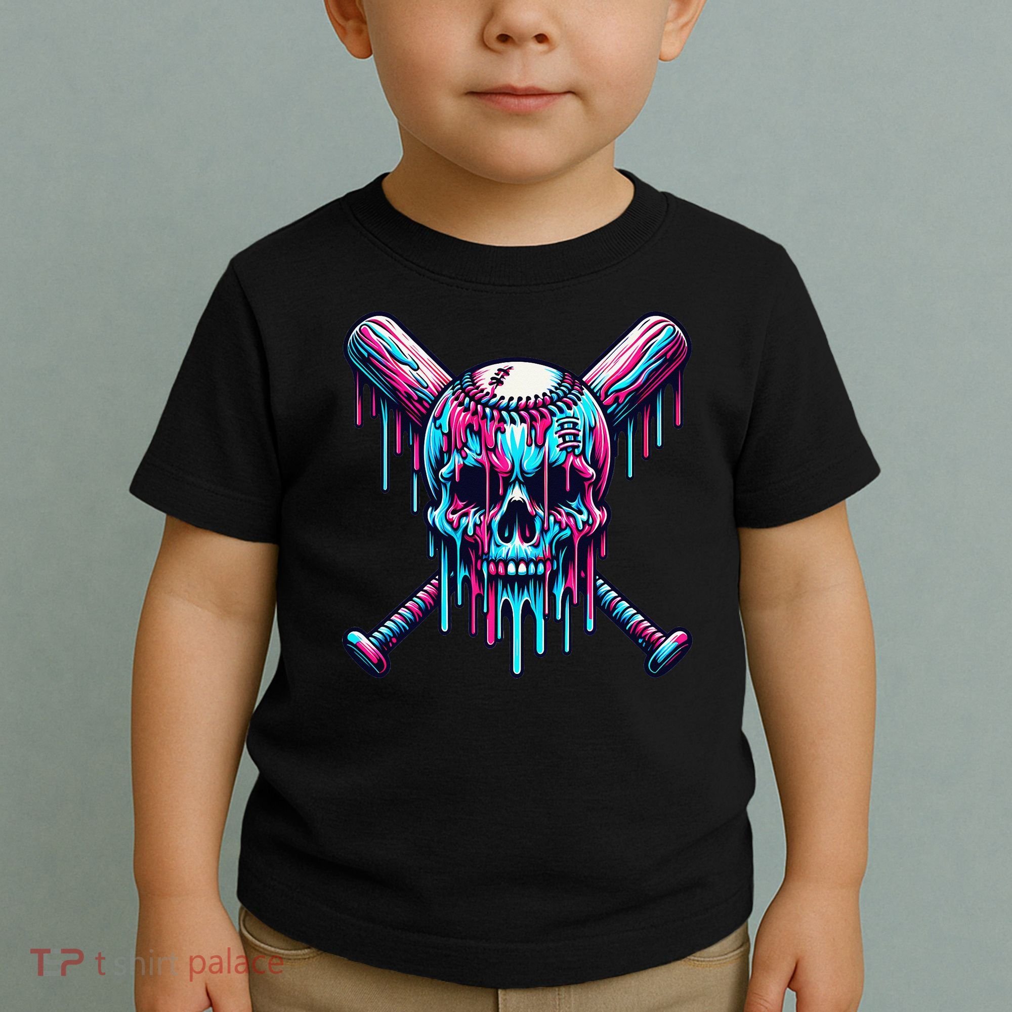 Baseball Skull  Baseball  Baseball Ice Cream  Gift Toddler T-Shirt