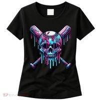 Baseball Skull  Baseball  Baseball Ice Cream  Gift Women's T-Shirt thumb 0