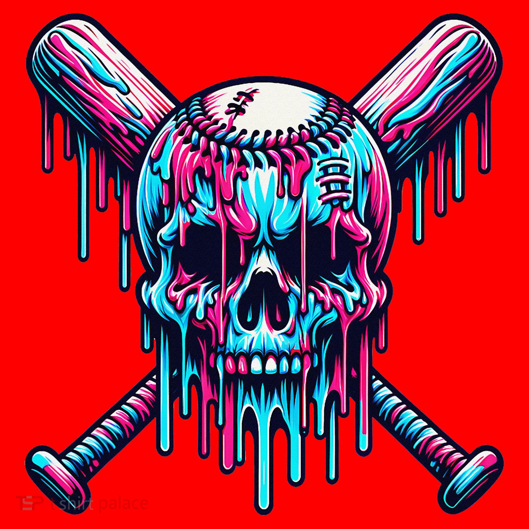 Baseball Skull  Baseball  Baseball Ice Cream  Gift Santa Hat