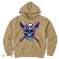 Baseball Skull  Baseball  Baseball Ice Cream  Gift Hoodie thumb 0