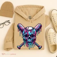 Baseball Skull  Baseball  Baseball Ice Cream  Gift Hoodie thumb 4