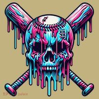 Baseball Skull  Baseball  Baseball Ice Cream  Gift Sweatshirt thumb 2