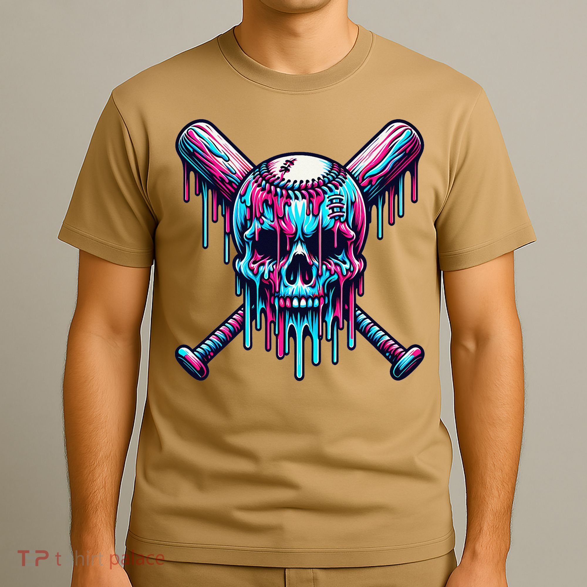 Baseball Skull  Baseball  Baseball Ice Cream  Gift T-Shirt