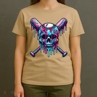 Baseball Skull  Baseball  Baseball Ice Cream  Gift T-Shirt thumb 4