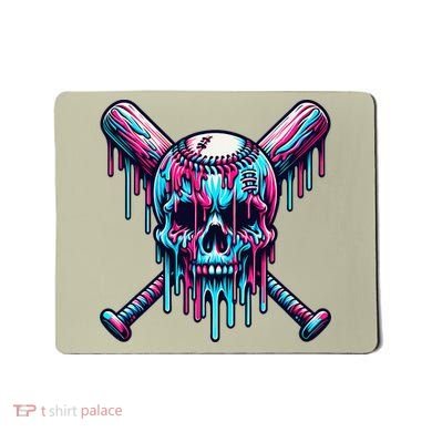Baseball Skull  Baseball  Baseball Ice Cream  Gift Mousepad