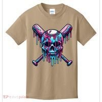 Baseball Skull  Baseball  Baseball Ice Cream  Gift Kids T-Shirt thumb 0