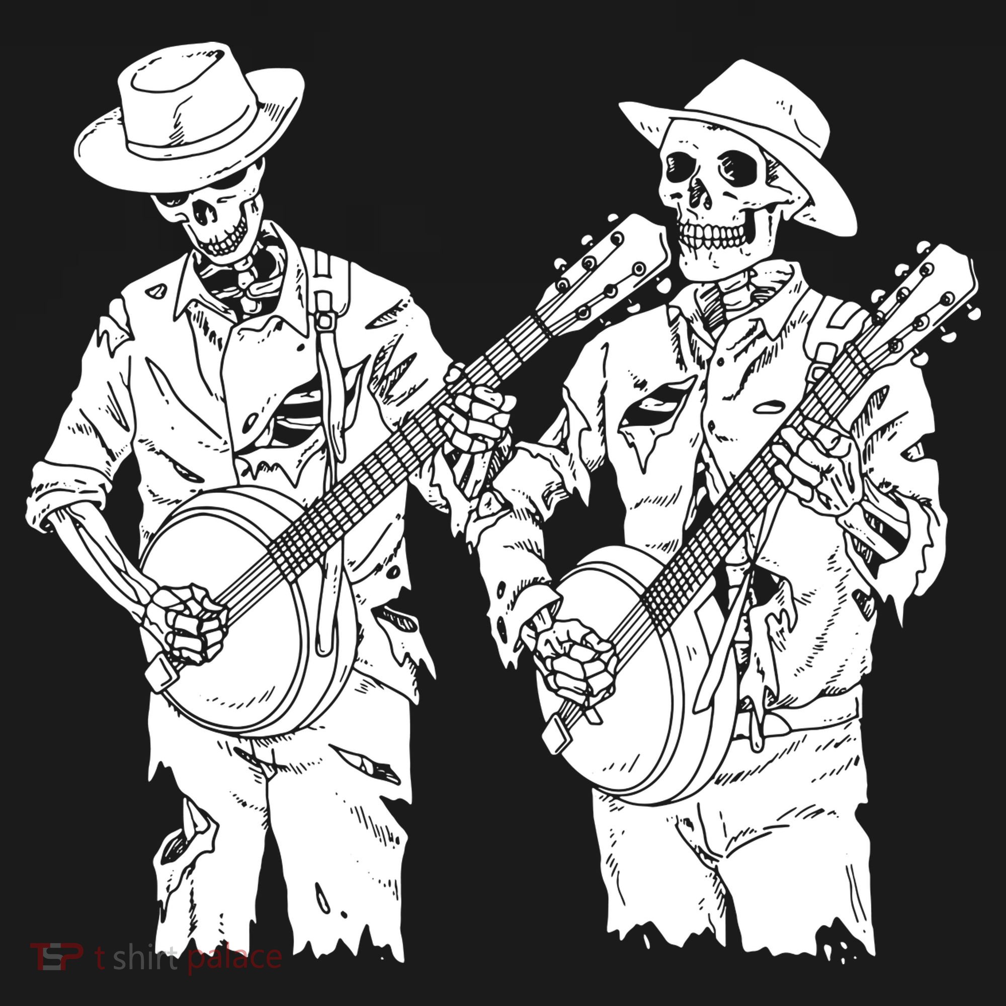 Banjo Skeleton Bucket Hat