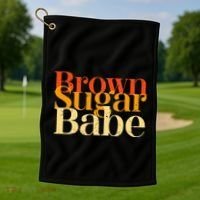 Brown Sugar Babe Golf Towel thumb 1