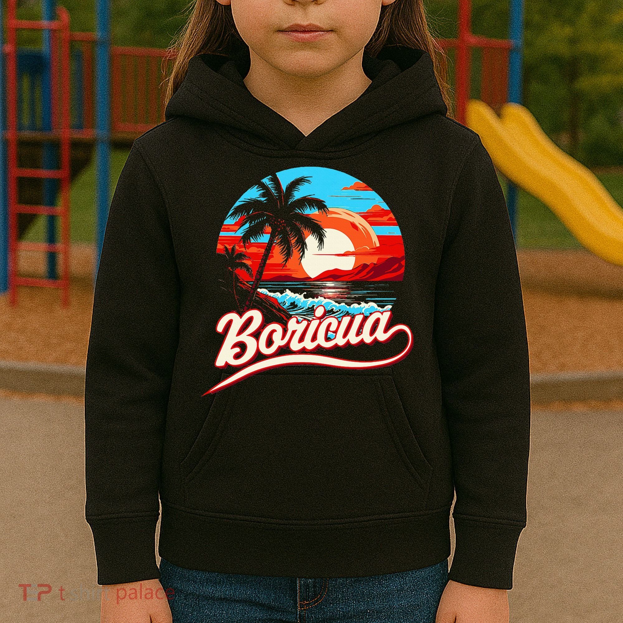 Boricua Spirit Beautiful Puerto Rican Pride Kids Hoodie
