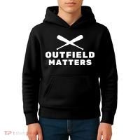 Baseball Sport Baseball Outfield Matters Baseball Outfields Kids Hoodie thumb 4