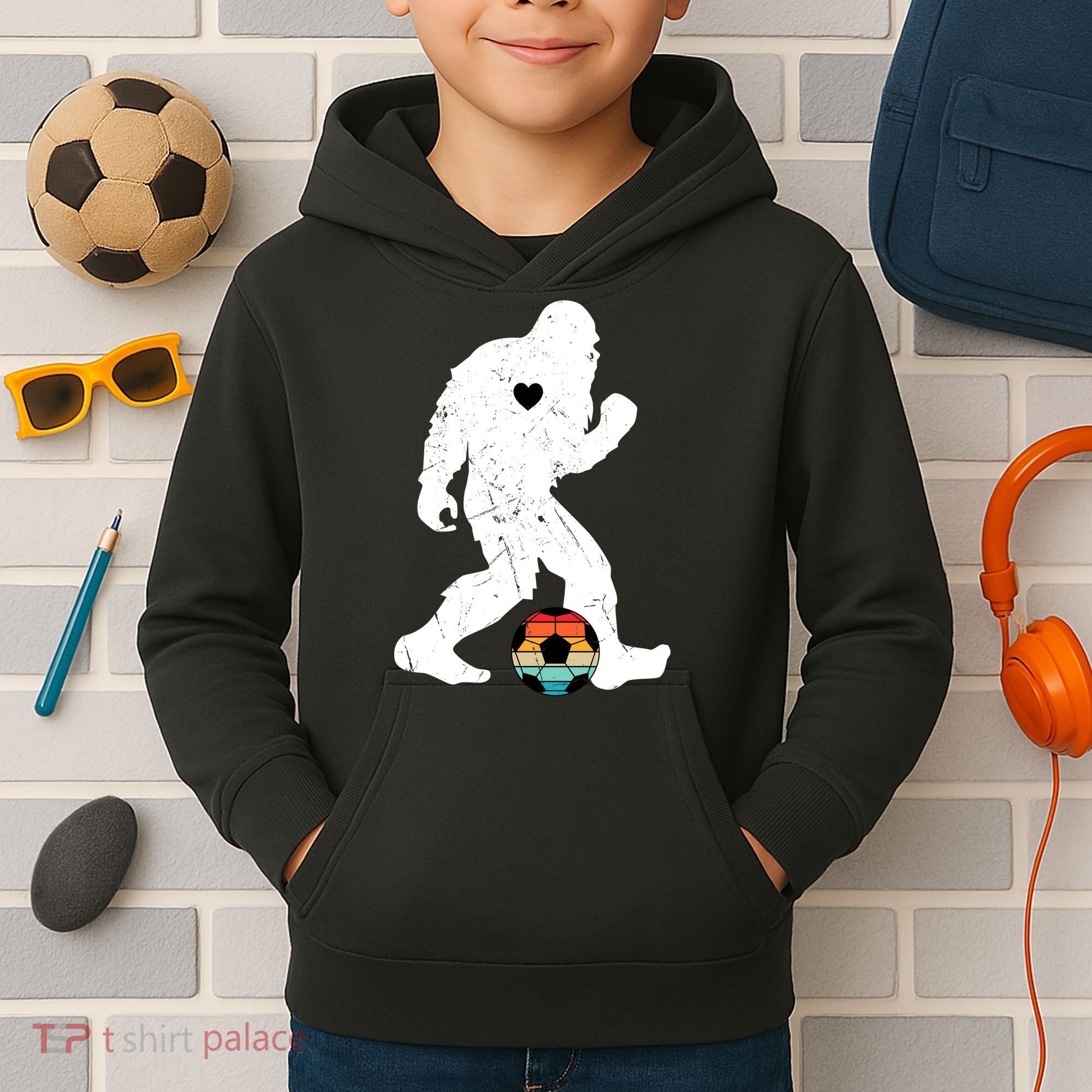 Bigfoot Soccer Kids Hoodie