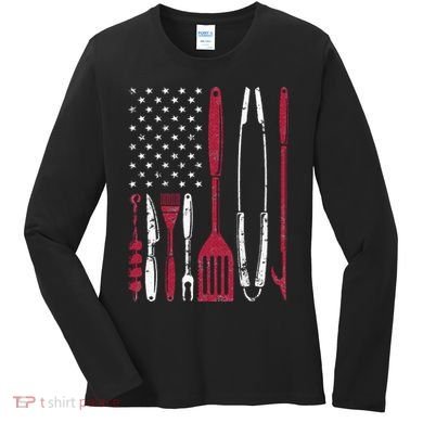 BBQ Smoker Barbecue Chef Smoking Tools Grilling Pit Master Women's Long Sleeve Shirt