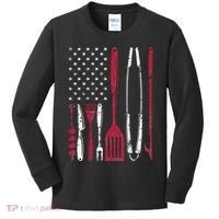 BBQ Smoker Barbecue Chef Smoking Tools Grilling Pit Master Kids Long Sleeve Shirt thumb 0