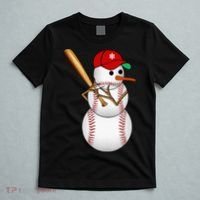 Baseball Snowman Balls Snow Christmas Xmas Gifts T-Shirt thumb 5
