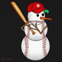 Baseball Snowman Balls Snow Christmas Xmas Gifts Mousepad thumb 1