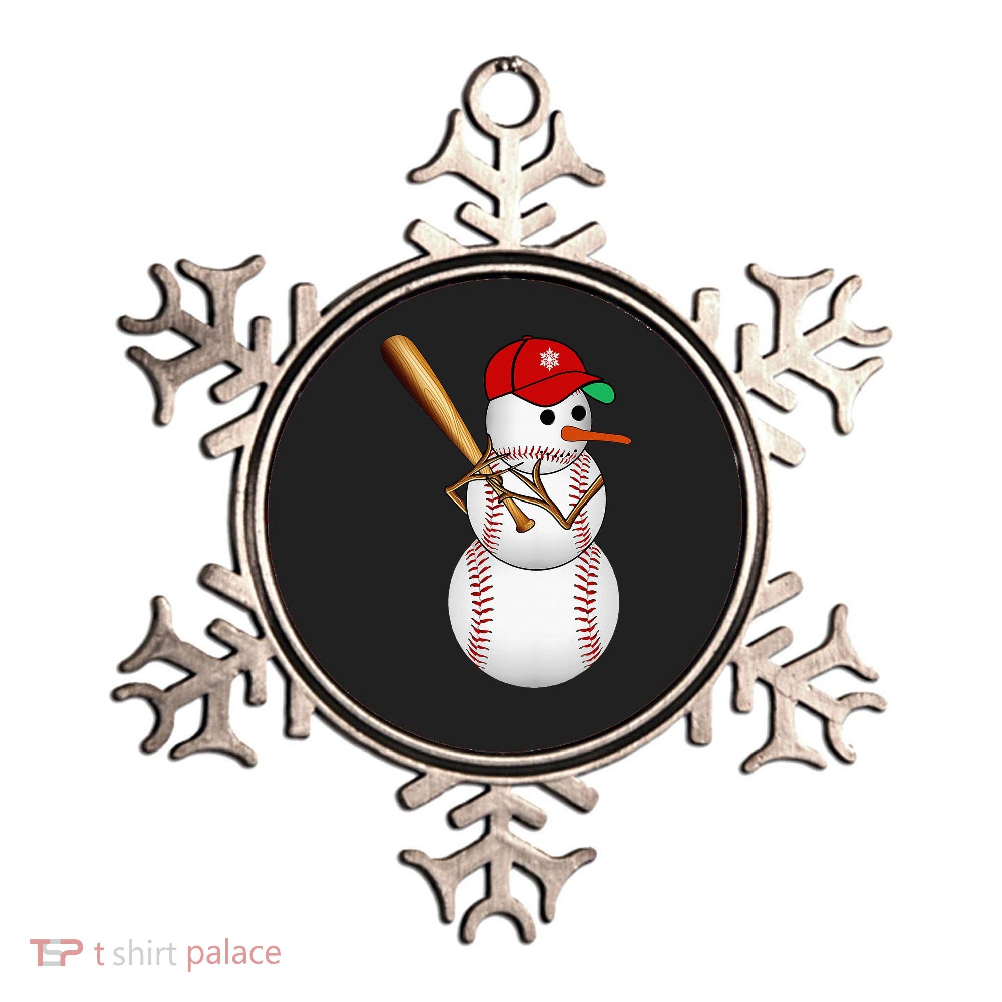 Baseball Snowman Balls Snow Christmas Xmas Gifts Ornament