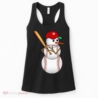 Baseball Snowman Balls Snow Christmas Xmas Gifts Women's Tank Top thumb 0