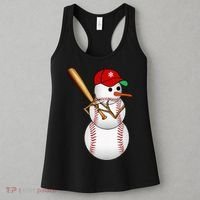 Baseball Snowman Balls Snow Christmas Xmas Gifts Women's Tank Top thumb 3