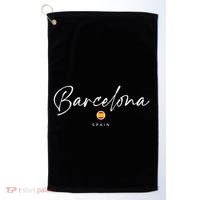 Barcelona Spain Golf Towel thumb 0
