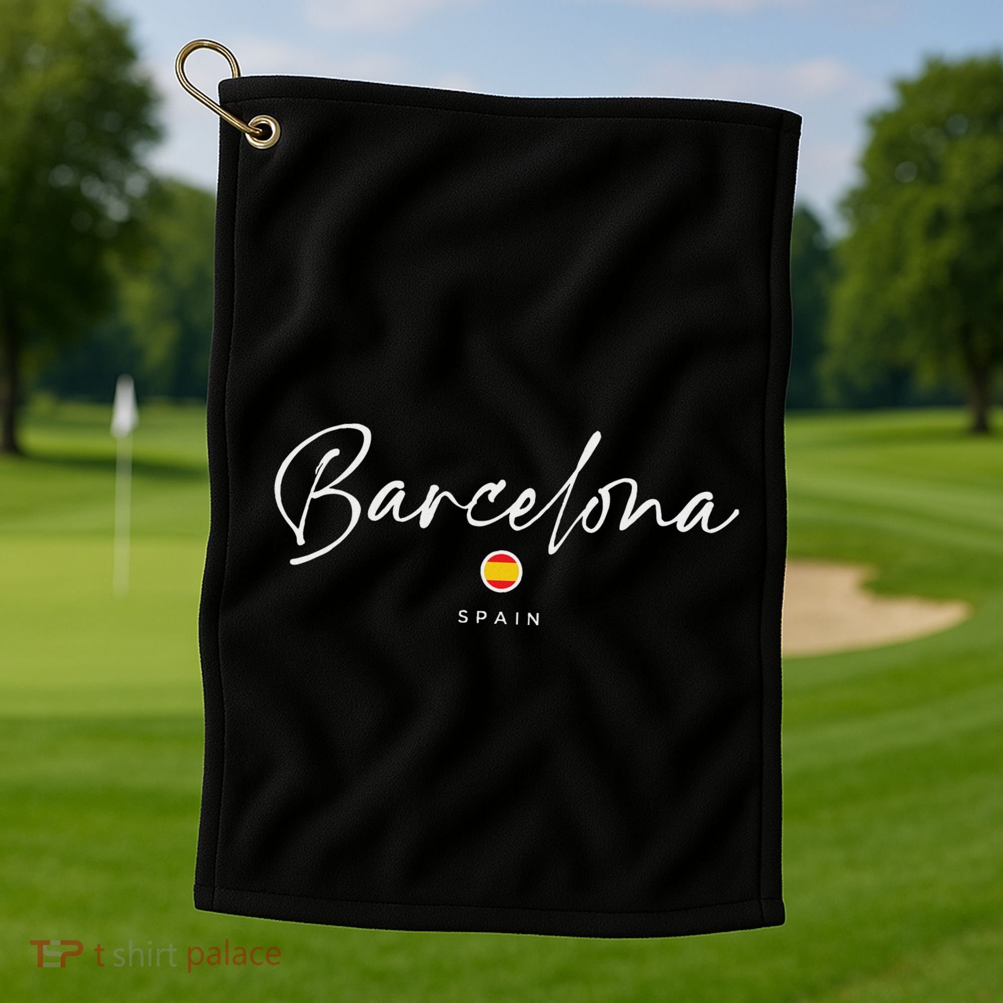 Barcelona Spain Golf Towel