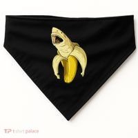 Banana Shark Banana Themed Party Shark Themed Party USA-Made Doggie Bandana thumb 0