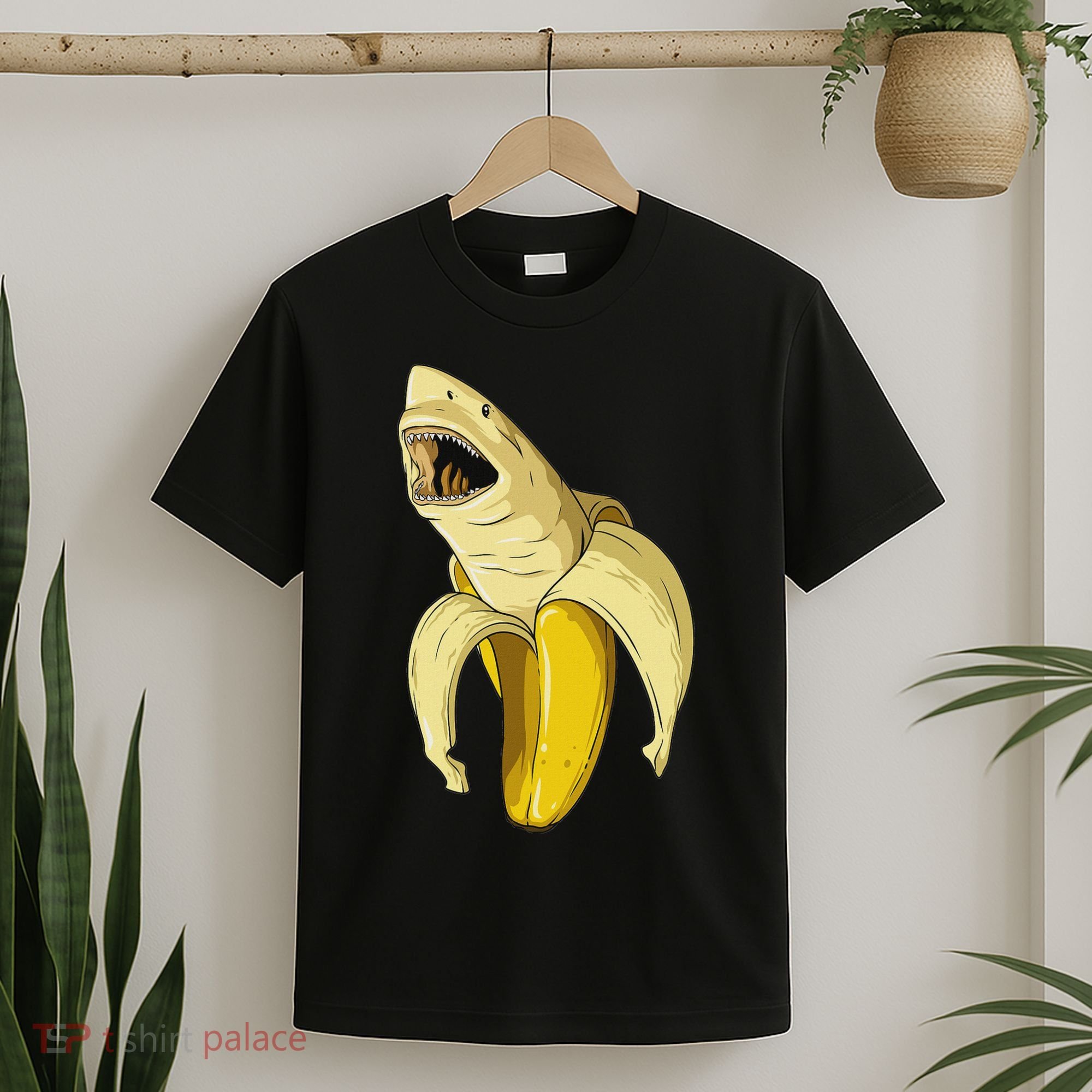 Banana Shark Banana Themed Party Shark Themed Party T-Shirt