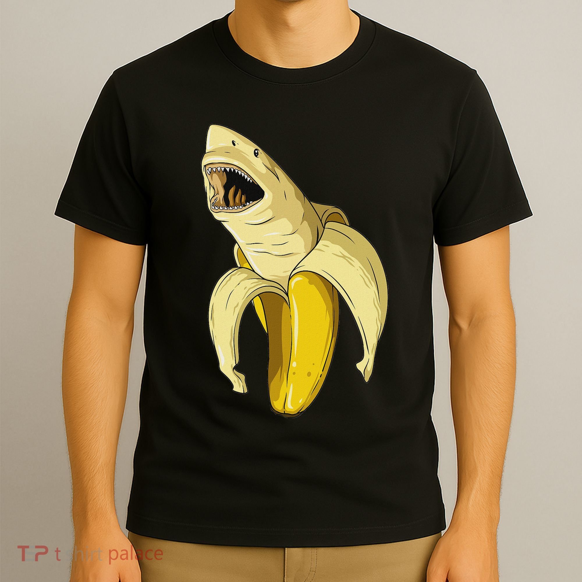 Banana Shark Banana Themed Party Shark Themed Party T-Shirt
