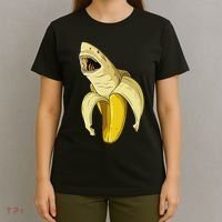 Banana Shark Banana Themed Party Shark Themed Party T-Shirt thumb 4