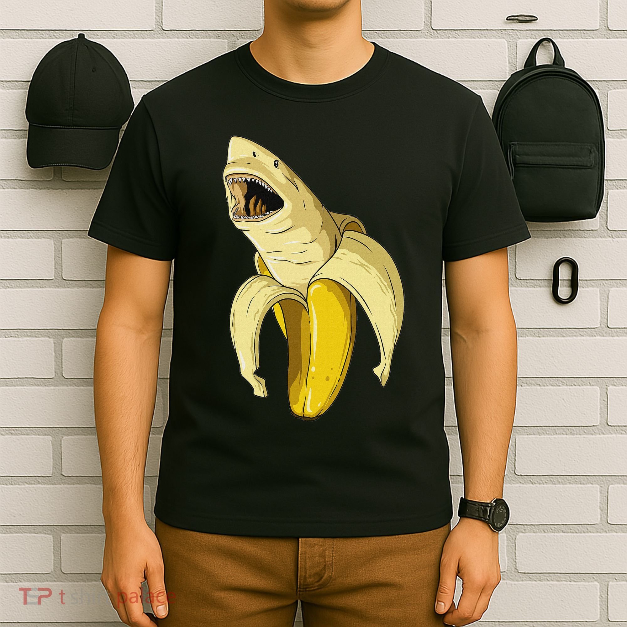 Banana Shark Banana Themed Party Shark Themed Party T-Shirt