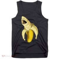 Banana Shark Banana Themed Party Shark Themed Party Tank Top thumb 0