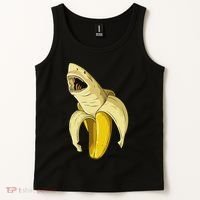 Banana Shark Banana Themed Party Shark Themed Party Tank Top thumb 2