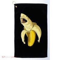 Banana Shark Banana Themed Party Shark Themed Party Golf Towel thumb 0