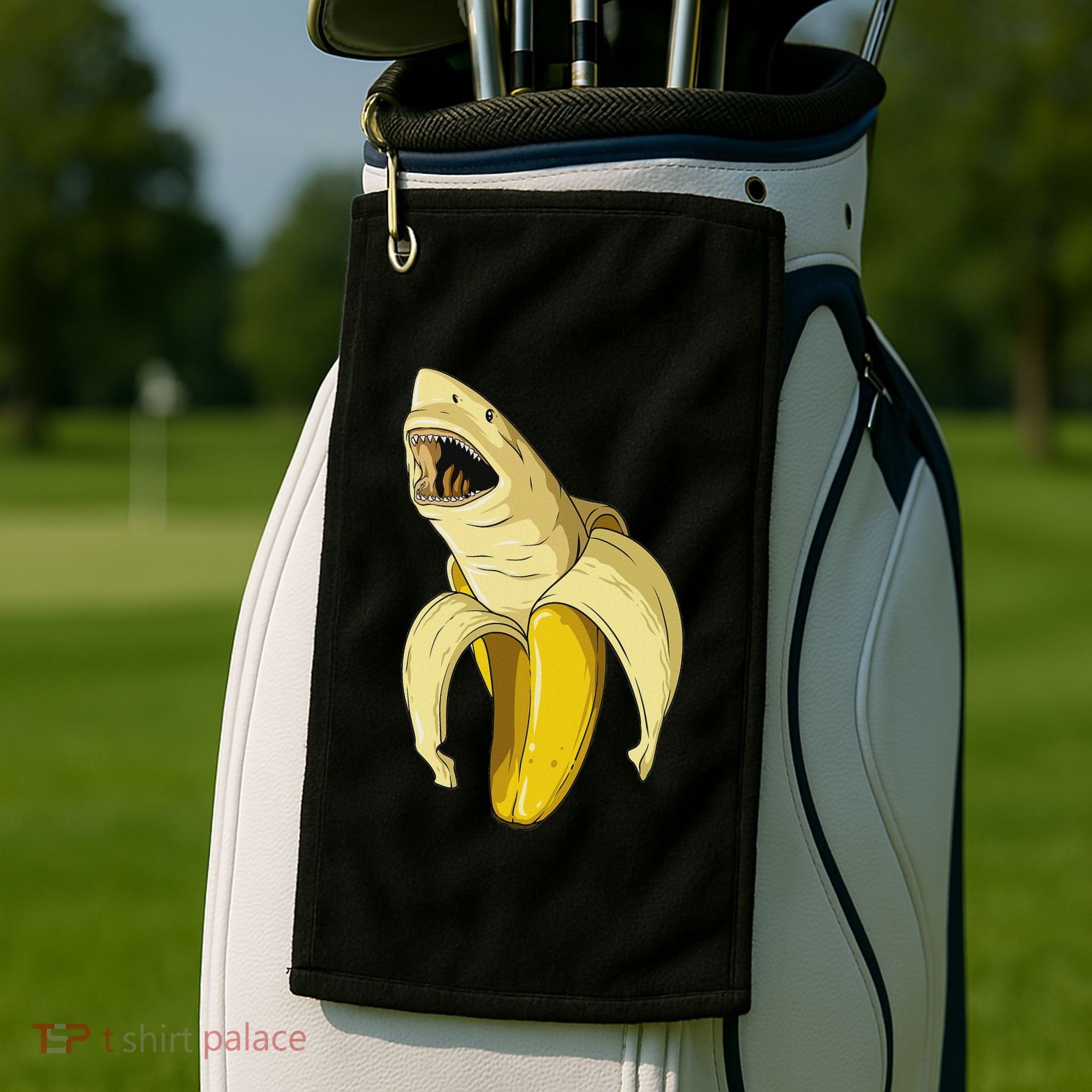 Banana Shark Banana Themed Party Shark Themed Party Golf Towel