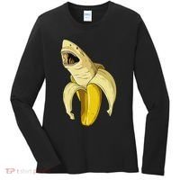 Banana Shark Banana Themed Party Shark Themed Party Women's Long Sleeve Shirt thumb 0