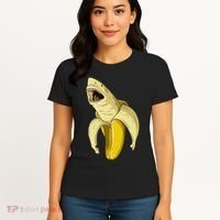 Banana Shark Banana Themed Party Shark Themed Party Women's T-Shirt thumb 4