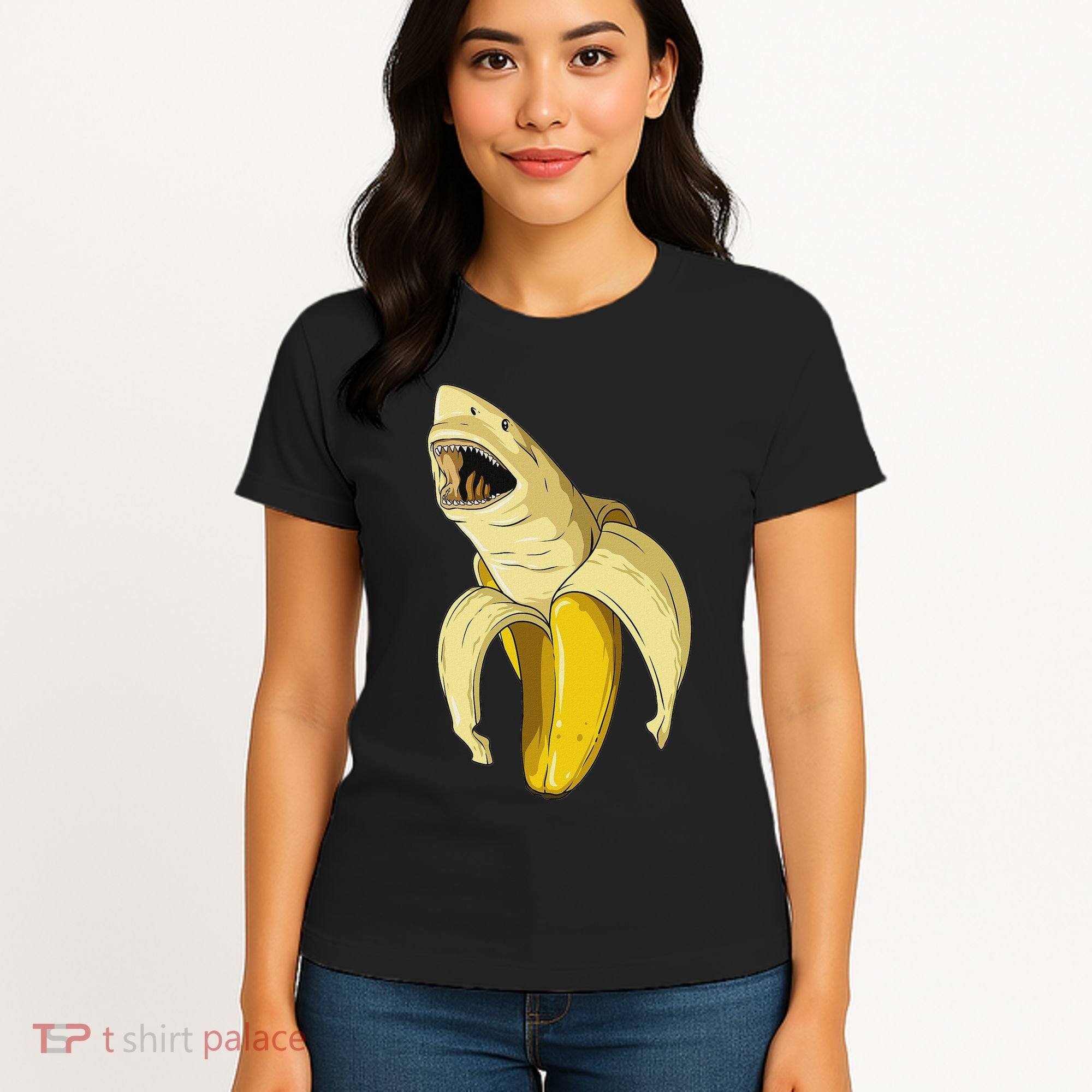 Banana Shark Banana Themed Party Shark Themed Party Women's T-Shirt