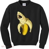 Banana Shark Banana Themed Party Shark Themed Party Kids Sweatshirt thumb 0